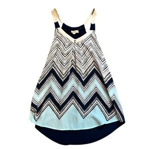 Rewind | EUC Flowy Tank Top in Chevron Print